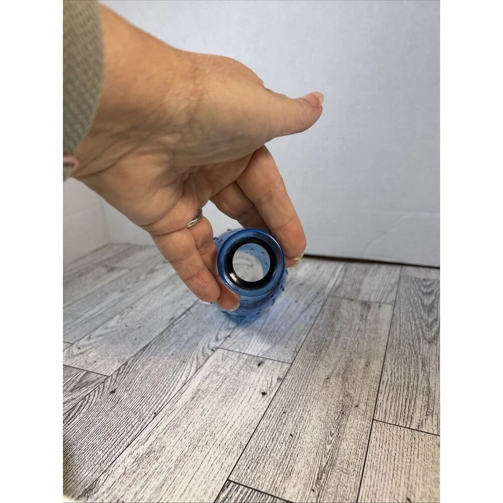 Blue Hobnail Vase Glass Decoration Small